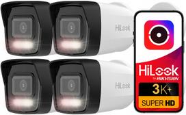 IP kamera Hikvision HiLook 6 Mpx su mikrofonu, 4x IPC-B160HA-LU, hibridinis apšvietimas