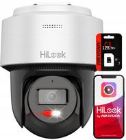 Sukiojama 4Mpx HiLook PTZ-N2C400M hibridinė kamera su garsu ir 128GB SD kortele