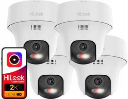 Belaidžių sukiojamų WiFi vaizdo kamerų rinkinys HiLook Hikvision IPC-F140-LIDF/W 4MP EasyLink