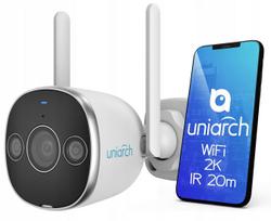 Lauko WiFi kamera Uniarch, 2K, su mikrofonu, garsiakalbiu, IR naktiniu matymu iki 20 m, SD kortelės lizdas