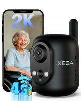 Vaizdo stebėjimo kamera XEGA 4G LTE, 2K, 6000 mAh, su SIM kortele