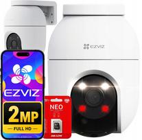 Lauko WiFi kamera EZVIZ C8c, 1080p Full HD, dviguba šviesa, su 256GB kortele