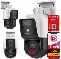 Vaizdo stebėjimo kamera HiLook TandemVu 4MP+4MP MotoZoom su 128GB atmintimi
