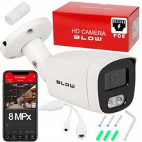 Lauko IP kamera 8MP, 4K, POE, IP67, hibridinė IR+LED, metalinis korpusas