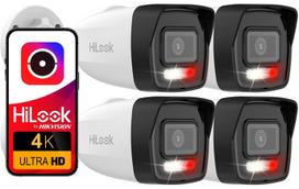 Lauko IP kamerų rinkinys HILOOK BY HIKVISION IPC-B180HA-LU, 8MP, 4K, 4 vnt.