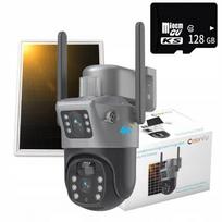Lauko saulės kamera 4K, 2 objektyvai, 8MP (2x4MP), Type-C, 4G SIM kortelei
