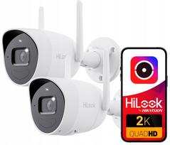 IP vaizdo kamera Hikvision HiLook 4MP su 2x IPC-B140HA-D/W(W), mikrofonu, garsiakalbiu, IR30