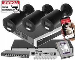 IP kamerų rinkinys HIKVISION DS-2CD2083G2-LI2U, 8 Mpx, 3 vnt., juodos, Acusense