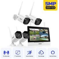 Vaizdo stebėjimo kamera ANNKE 4x5MP su WiFi, 7" LCD NVR, lauko, dvipusis garsas