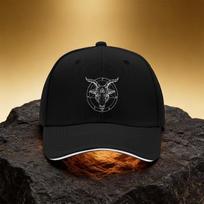 Goat Head Geometric Pattern Hat Unisex Printed Baseball Cap Sandwich Duckbill Cap Sports Hat Suitable for Daily Commute One Size black