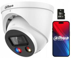 Lauko kupolinė IP vaizdo kamera Dahua 8Mpx su pilnų spalvų vaizdu ir 256GB SD kortele
