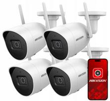 Lauko „WiFi“ vaizdo stebėjimo kamerų rinkinys, 4 x 4MPx, su IR, mikrofonais ir maitinimo šaltiniais
