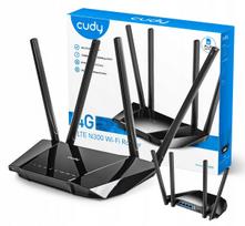 Belaidis LTE 4G maršrutizatorius CUDY LT400, WiFi 300Mb/s, 4 antenos, SIM kortelės lizdas