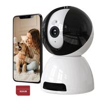 Vidaus sukamasis išmanusis WiFi stebėjimo kamera, Full HD, 360°, 32GB