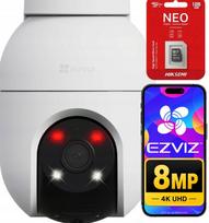 Lauko Wi-Fi kamera EZVIZ C8c 4K 8 Mpx su 128GB MicroSD kortele