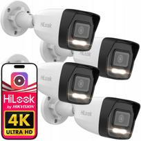 Lauko IP kamera 4K 8 Mpx PoE HiLook IPC-B180HA-LU, 4x priartinimas, su mikrofonu, valdymas programėle