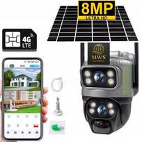 Saulės energija maitinama SIM kamera, pasukama, su garso stebėjimu, 8MP, IP66
