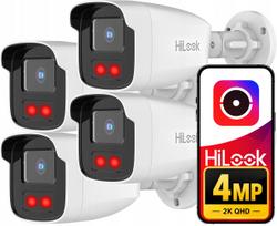 IP vaizdo stebėjimo kamera 4MPx, QHD, 4 vnt., IR iki 50 m, IPCAM-B4-50IR, Hilook Hikvision