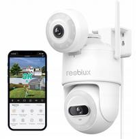 Lauko 2K IP kamera Reobiux K8Q, 360° PTZ, dvi objektyvai, WiFi, IP66, naktinis matymas
