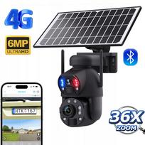 Saulės energija maitinama 6MP 36× PTZ stebėjimo kamera su dviem objektyvais, 4G ryšys