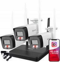 WiFi vaizdo stebėjimo rinkinys Hilook, 4Mpx kamera, dvigubas apšvietimas, garsas, pastovus stebėjimas