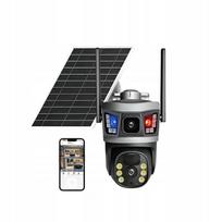 Lauko saulės kamera 4K 6MP, 2 objektyvai, 4G LTE SIM
