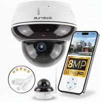 Lauko WiFi kupolinė kamera, 8 MP, sukama, su 10x priartinimu, garsu ir sekimu