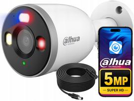 Vaizdo stebėjimo kamera Dahua 5MPx su WiFi, AI aptikimu, SD kortelės lizdu ir 10 m laidu