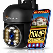 Lauko WiFi IP kamera, 10MP, UHD, su pasukama galva ir priartinimu, valdymas programėle