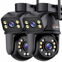 Lauko IP kamera, 6MP, 4K, su WiFi, pasukama, dviguba kamera, garsas, judesio aptikimas