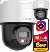 Lauko sukiojama IP kamera HiLook Hikvision 6MP 3K+ PoE su išmaniu apšvietimu