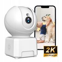 Vidaus IP kamera 2K, sukamasis, 5G WiFi, išmani signalizacija, HD naktinis matymas