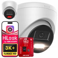 Lauko IP kamera HiLook IPCAM-T6-30DL/A, 3K 6MP, PoE, Hybrid-Light, 64GB