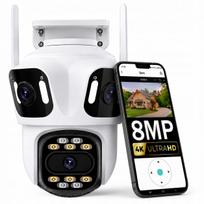 Lauko išmani sukamoji IP kamera, 8 MP, WiFi, su garso signalizacija ir judesio aptikimu