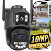 Lauko IP WiFi kamera su 10 MP dviguba kamera, UHD, pasukama, su judesio aptikimu ir aliarmu