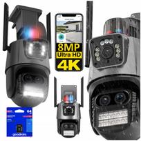 IP WiFi lauko kamera, 9 MP, 3 objektyvai, 64GB kortelė