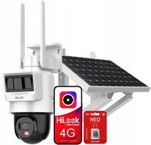 Lauko pasukama kamera HiLook Hikvision 4MPx su 4G/LTE ir saulės baterija