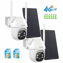 Lauko saulės IP kamera su SIM kortele, 4G LTE, 2K, 3MP, 2 vnt.