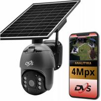Lauko saulės kamera DVS su SIM kortele, 4G, 4 Mpx, 2K, sukamasis PTZ, AI PIR