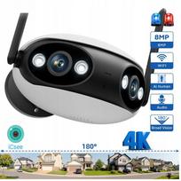 WiFi kamera 8MP, 4K, 180° platus matymo kampas