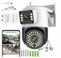 Lauko WiFi IP stebėjimo kamera, sukiojama, 2×4 MP, QHD, dviguba kamera, valdymas per programėlę