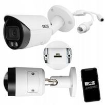 IP vaizdo kamera BCS-L-TIP15FCR3L3-Ai1, 5 Mpx, IR/LED 30 m, su mikrofonu, SD lizdu ir dirbtiniu intelektu