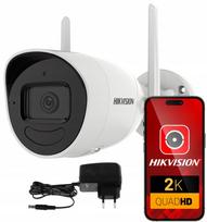 Lauko WiFi kamera HIKVISION 4MP su mikrofonu, garsiakalbiu, SD kortelės lizdu ir maitinimo adapteriu
