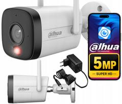 Stebėjimo kamera Dahua IPC-HFW1539DTK1-SAW-IL, 5 MP, WiFi, su mikrofonu ir maitinimo šaltiniu