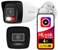 Lauko 4K 8MP PoE IP kamera HiLook by Hikvision su mikrofonu ir hibridine apšvietimo funkcija
