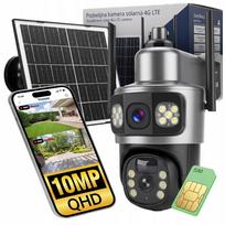 Lauko saulės energijos IP kamera, belaidė, 4G, 10 MP, su SIM kortele, pasukama