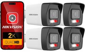 Lauko IP vaizdo stebėjimo kamera HIKVISION 4Mpx, PoE, 1440p, 4 vnt. komplektas