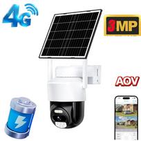 IP kamera AOV, 3MP, 4G, 6000mAh baterija, 7W saulės panelė