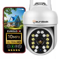 Lauko IP WiFi kamera, pasukama, 10MP, 4K Ultra HD, su priartinimu ir mikrofonu, valdymas programėle