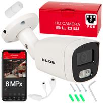 Lauko IP kamera 8 MP, IP67, 30 m IR, 4K, metalo korpusas, POE, AI Dual Light